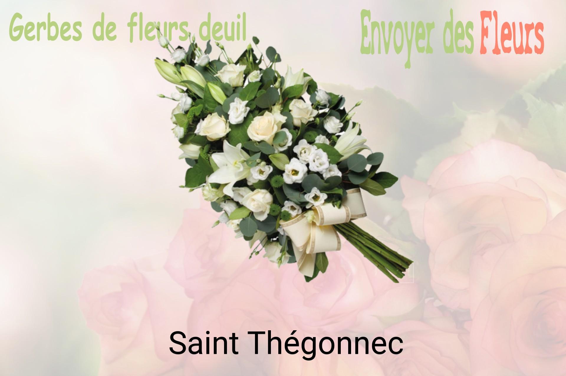 Gerbe de fleurs de deuil livrée à Saint-Thégonnec